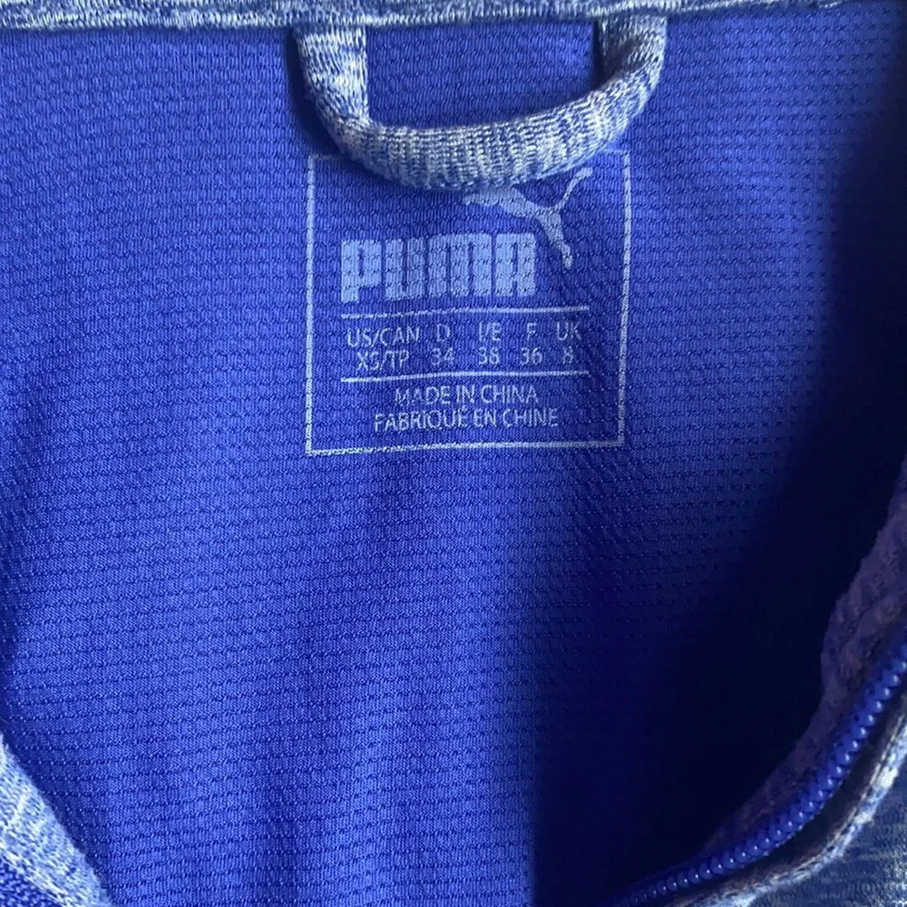 . Like new PUMA blue zip up jacket size xs - Picture 3 of 5